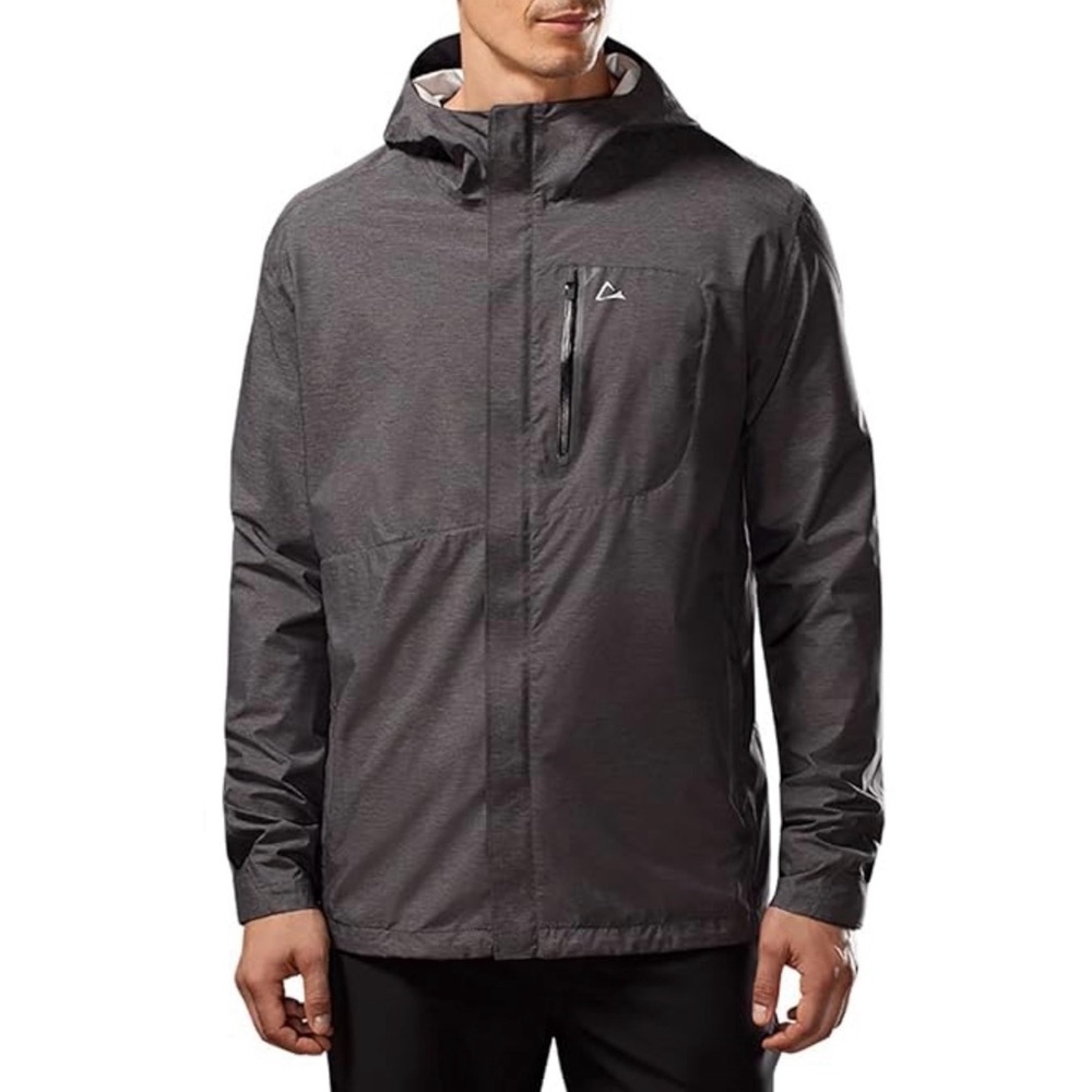 Paradox Rain Jacket Mens Size Medium Black/Grey Waterproof Breathable Hooded EUC